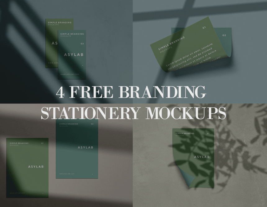 4 Branding Stationery Mockups