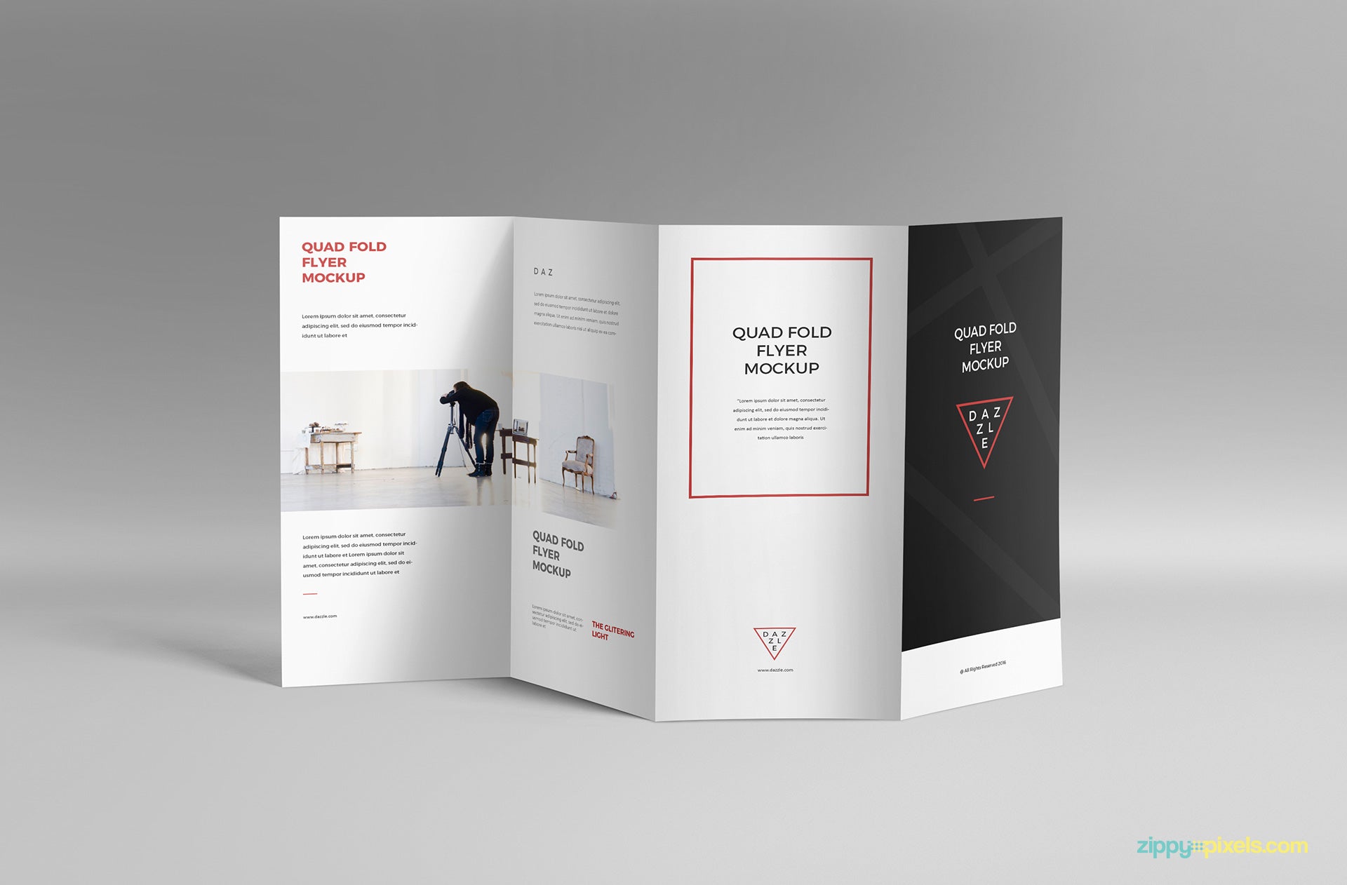 4-Fold Brochure PSD Mockup
