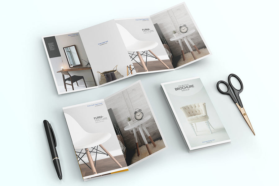 4 Fold Brochure Mockup