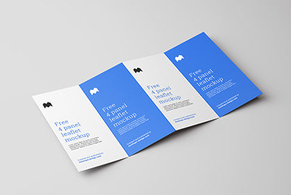 4 Fold Leaflet Mockup