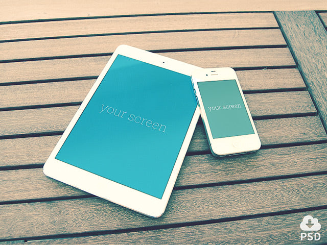 4 Iphone & Ipad Psd Mockups