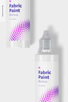 4 Oz Fabric Paint Bottles Mockup, Top View Psd
