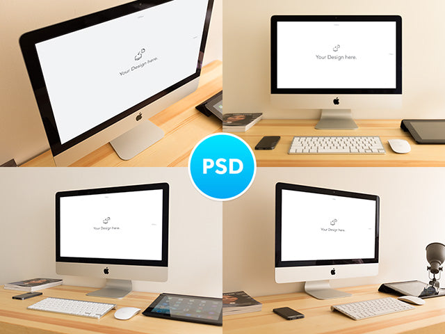 4 Psd Imac Mockups