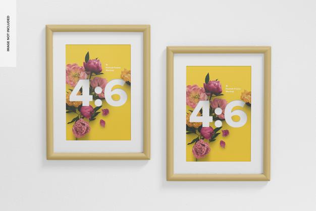 4:6 Portrait Frames Mockup Psd