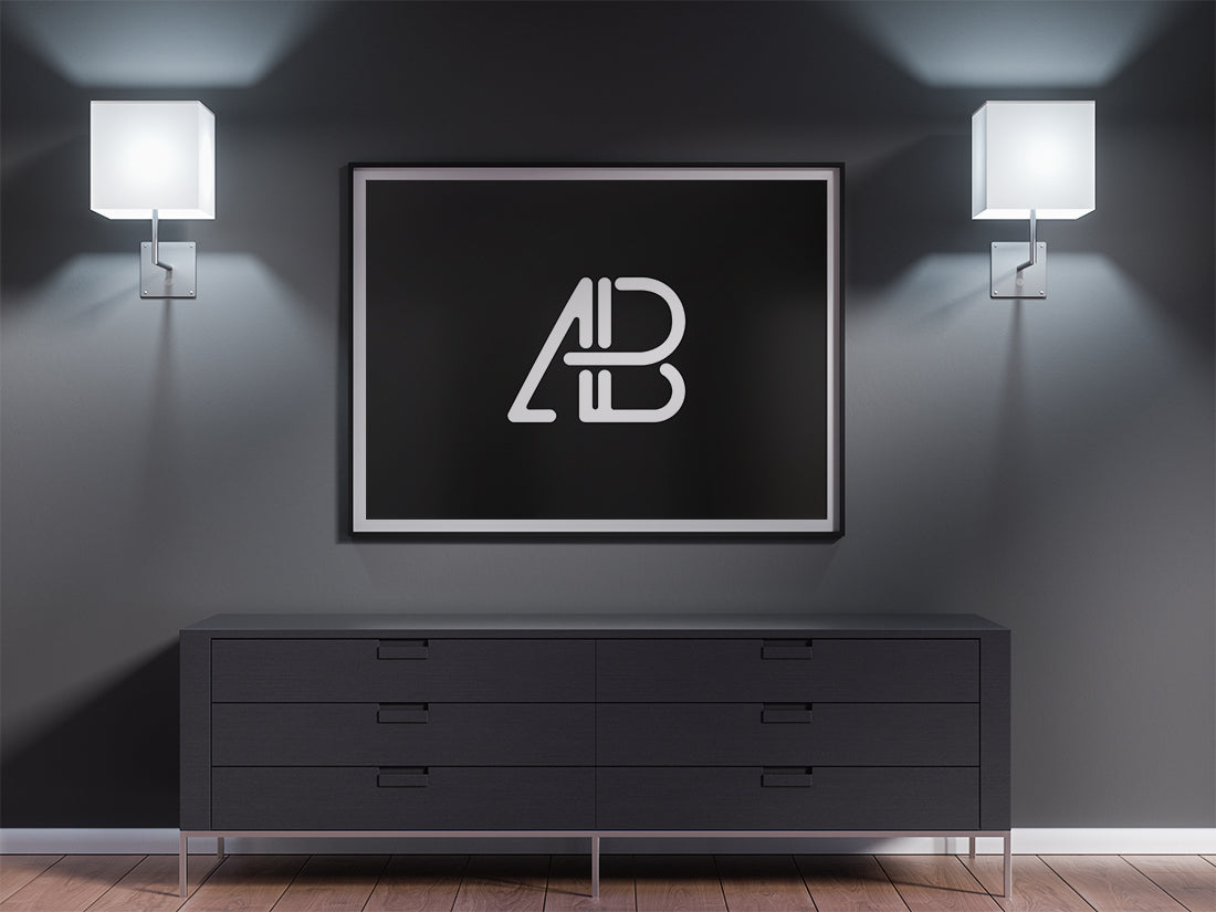 48 X 36 Inch Modern Poster Mockup