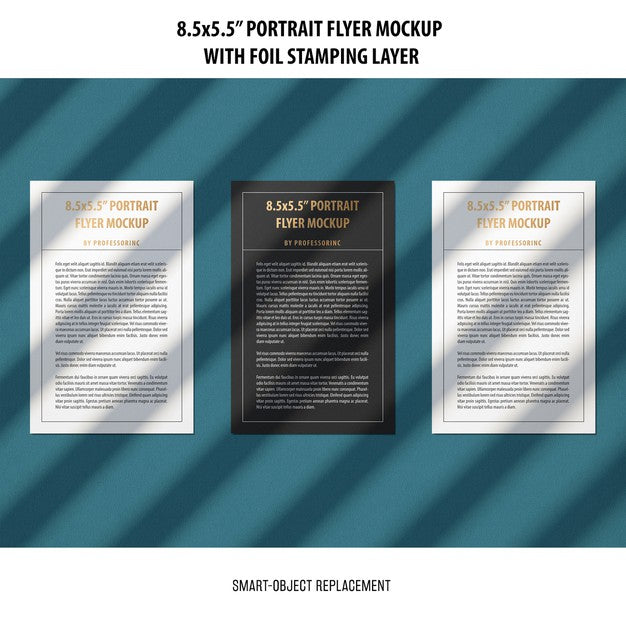 5.5X8.5'' Portrait Flyer Mockup Psd