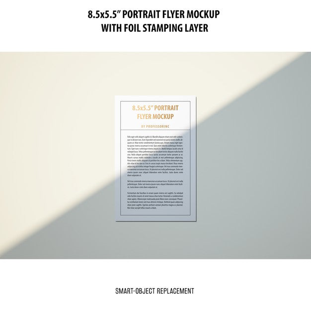5.5X8.5'' Portrait Flyer Mockup Psd