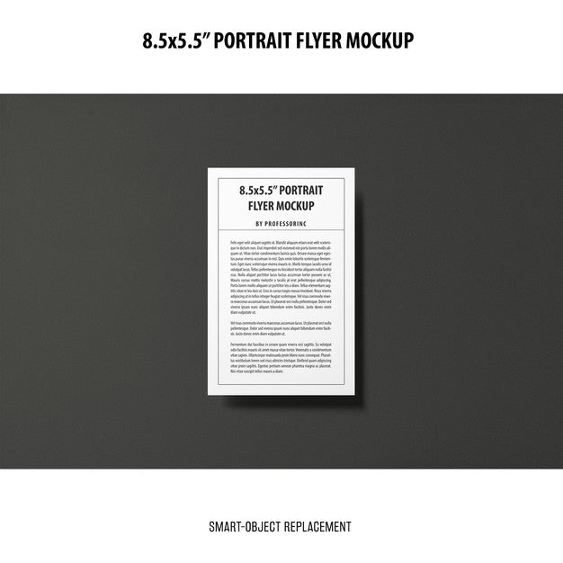 5.5X8.5'' Portrait Flyer Mockup Psd