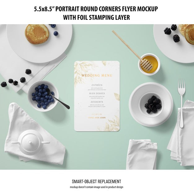 5.5X8.5'' Portrait Flyer Mockup Psd