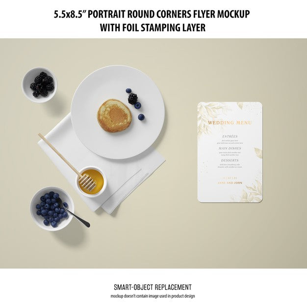 5.5X8.5'' Portrait Flyer Mockup Psd