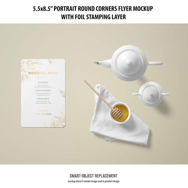 5.5X8.5'' Portrait Flyer Mockup Psd