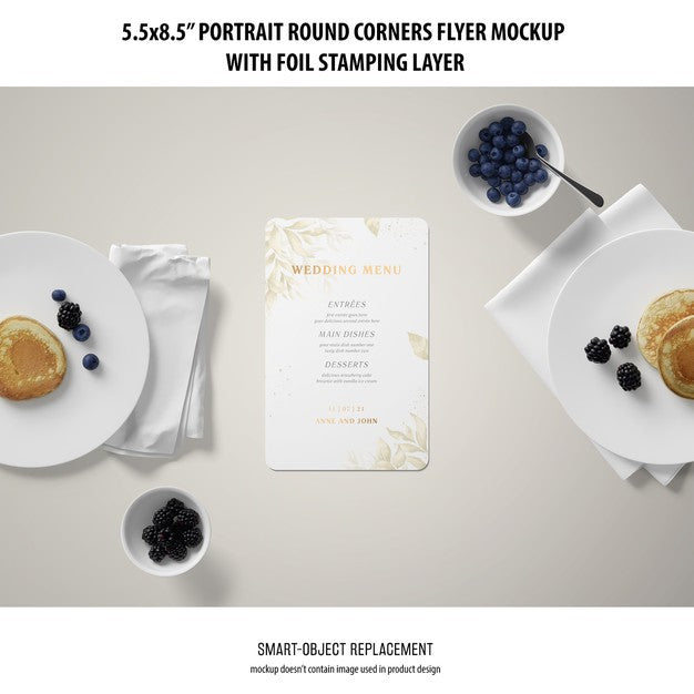 5.5X8.5'' Portrait Flyer Mockup Psd