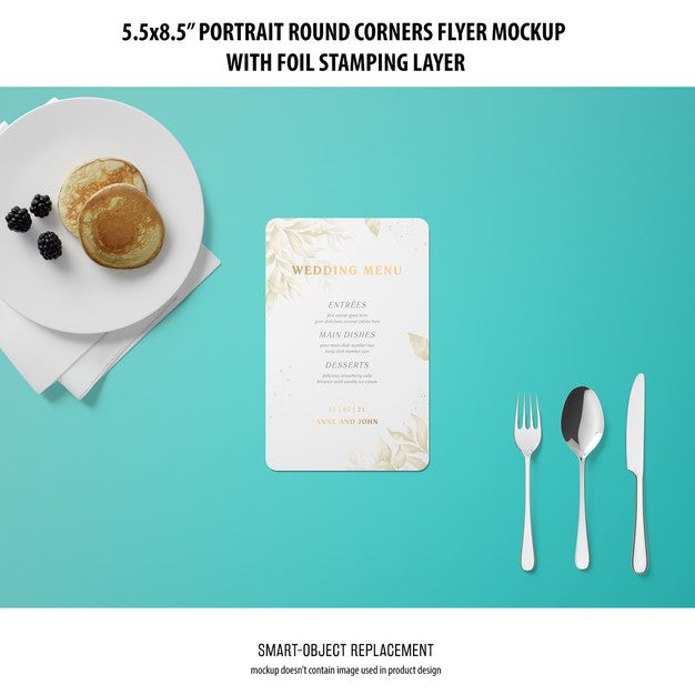 5.5X8.5'' Portrait Flyer Mockup Psd