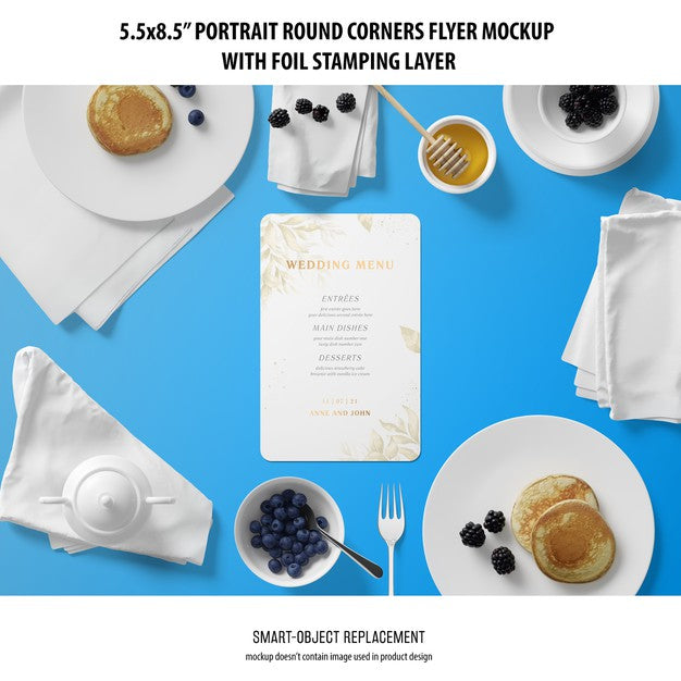 5.5X8.5'' Portrait Flyer Mockup Psd