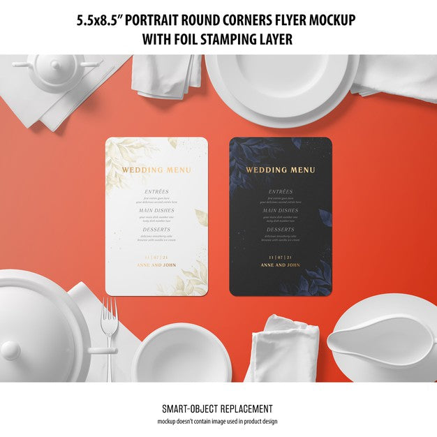 5.5X8.5'' Portrait Flyer Mockup Psd