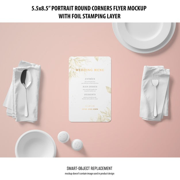 5.5X8.5'' Portrait Flyer Mockup Psd