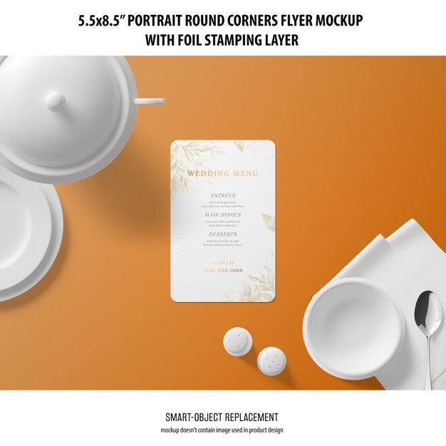 5.5X8.5'' Portrait Flyer Mockup Psd