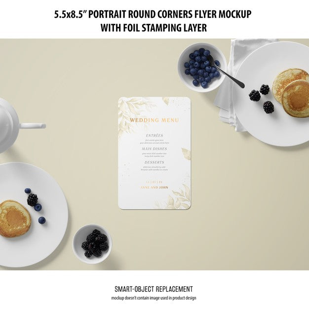 5.5X8.5'' Portrait Flyer Mockup Psd