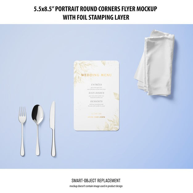 5.5X8.5'' Portrait Flyer Mockup Psd