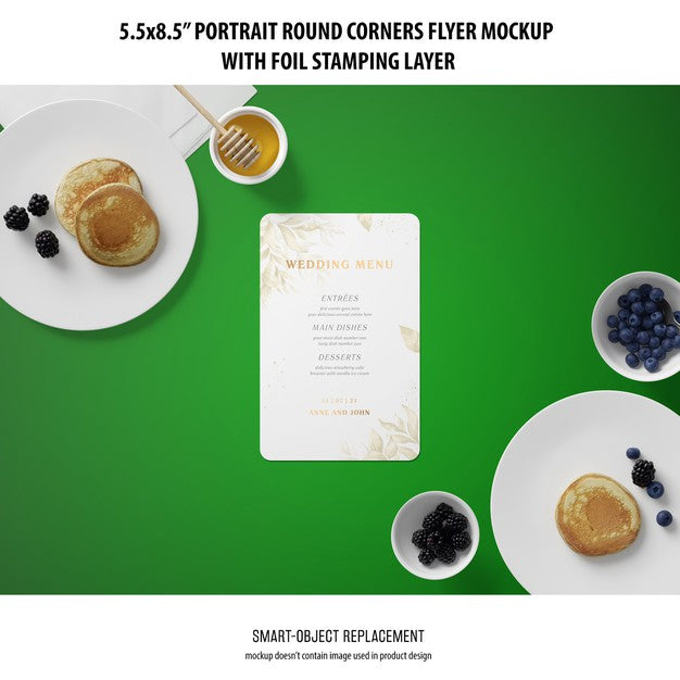 5.5X8.5'' Portrait Flyer Mockup Psd