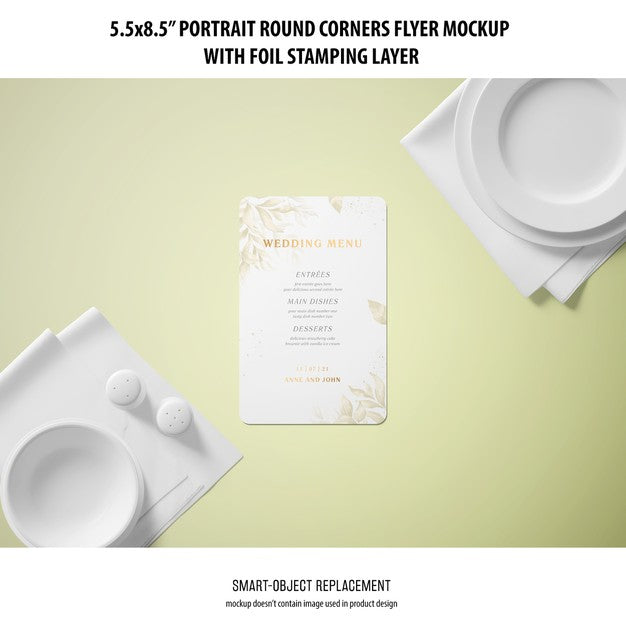 5.5X8.5'' Portrait Flyer Mockup Psd