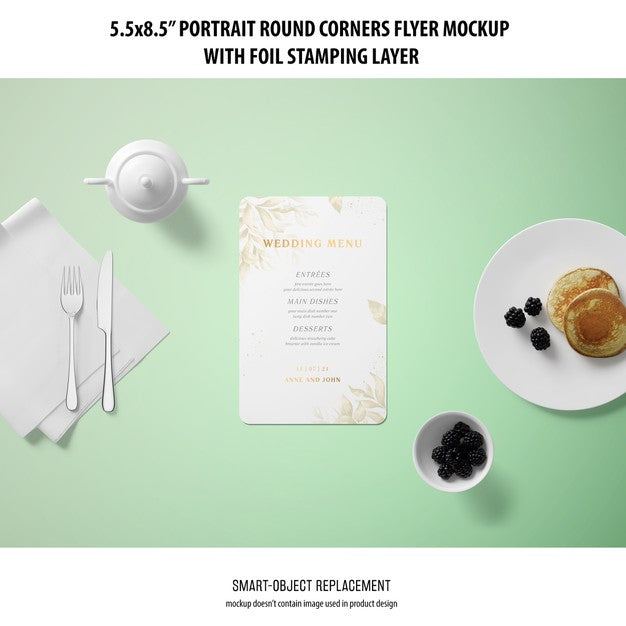 5.5X8.5'' Portrait Flyer Mockup Psd