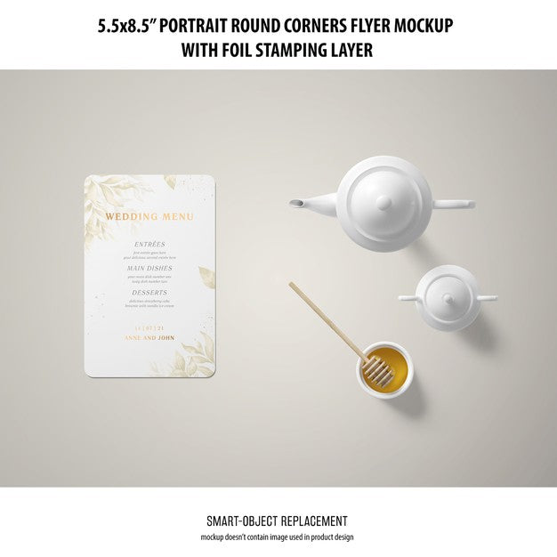 5.5X8.5'' Portrait Flyer Mockup Psd