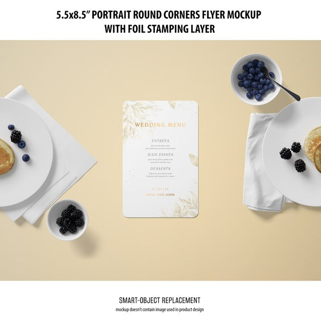 5.5X8.5'' Portrait Flyer Mockup Psd