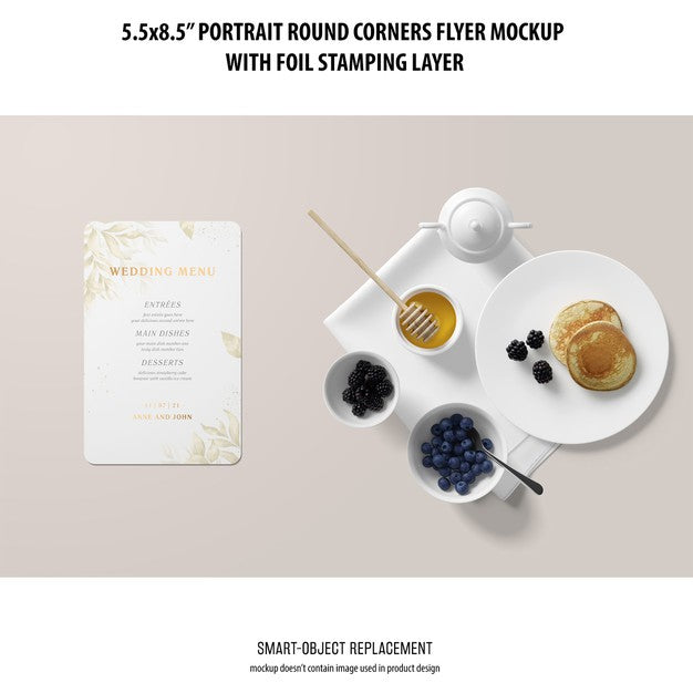 5.5X8.5'' Portrait Flyer Mockup Psd