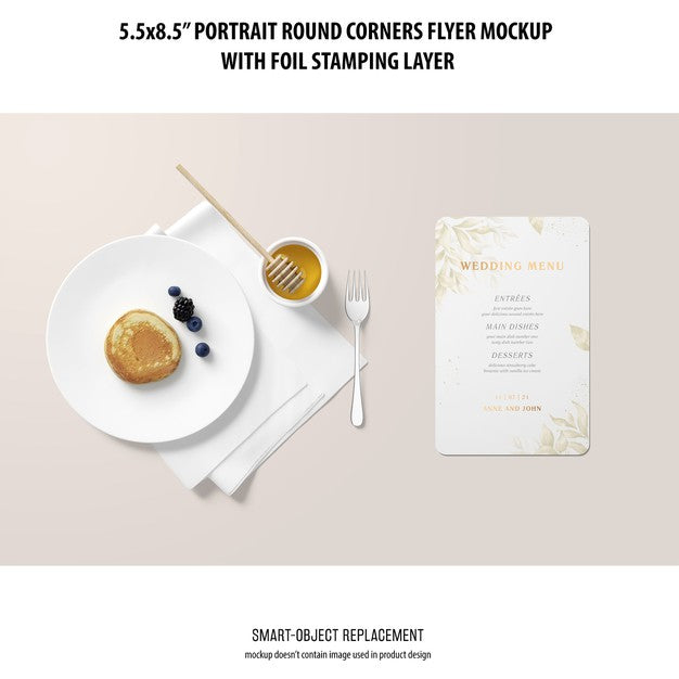 5.5X8.5'' Portrait Flyer Mockup Psd