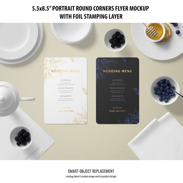 5.5X8.5'' Portrait Flyer Mockup Psd