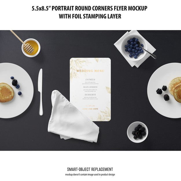 5.5X8.5'' Portrait Flyer Mockup Psd