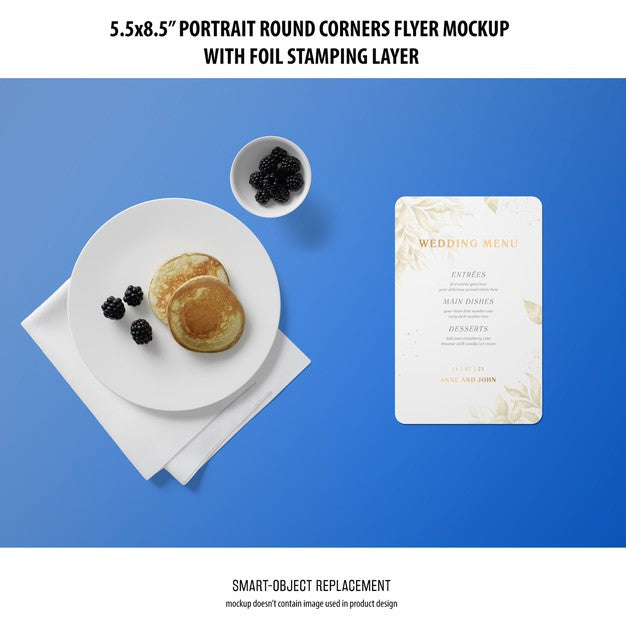 5.5X8.5'' Portrait Flyer Mockup Psd