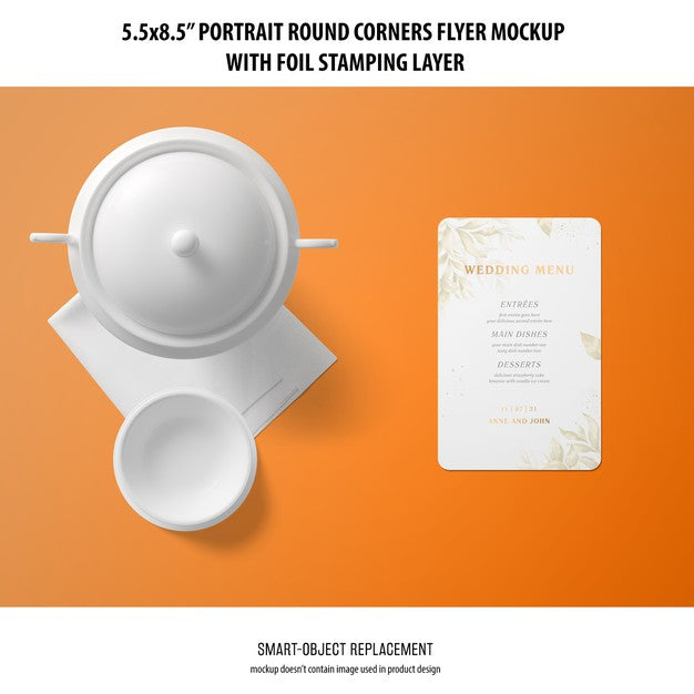 5.5X8.5'' Portrait Flyer Mockup Psd