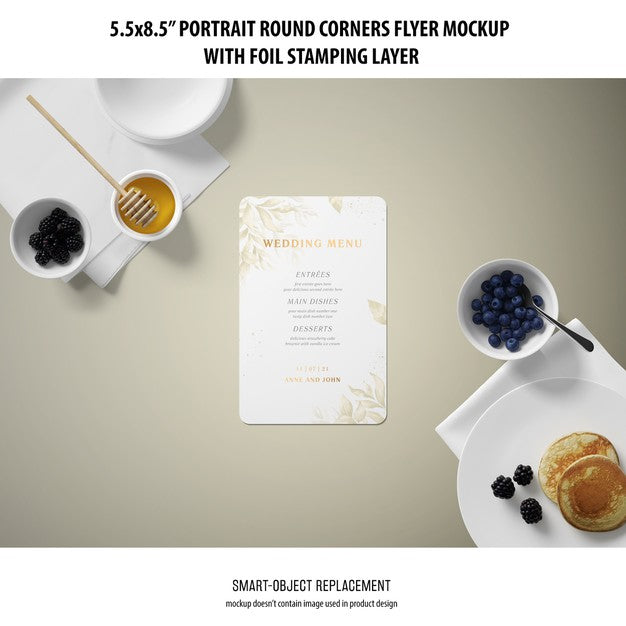 5.5X8.5'' Portrait Flyer Mockup Psd