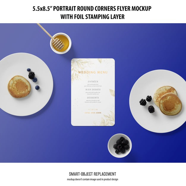 5.5X8.5'' Portrait Flyer Mockup Psd