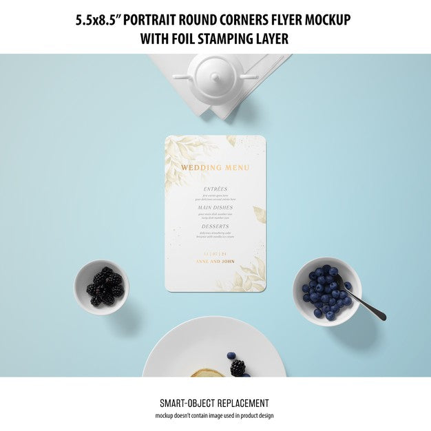 5.5X8.5'' Portrait Flyer Mockup Psd