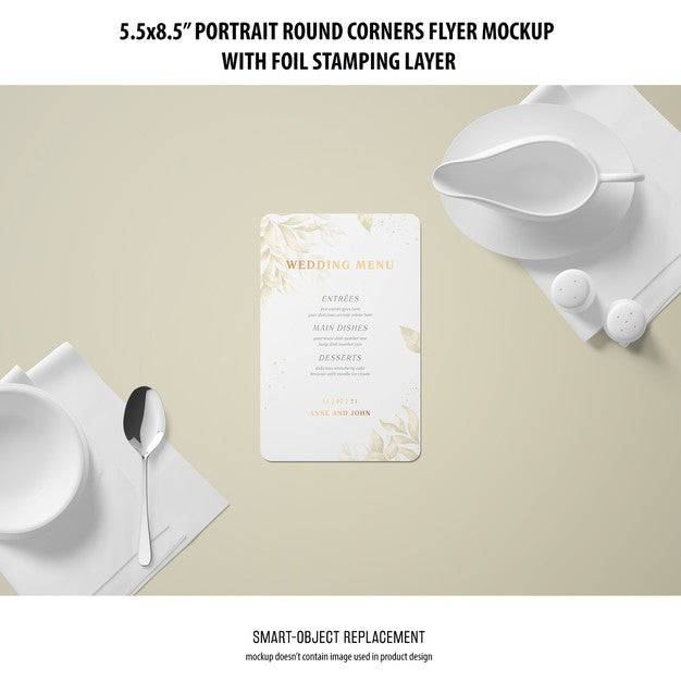 5.5X8.5'' Portrait Flyer Mockup Psd