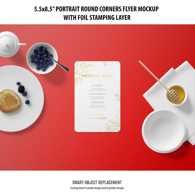 5.5X8.5'' Portrait Flyer Mockup Psd