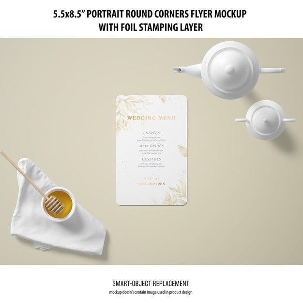 5.5X8.5'' Portrait Flyer Mockup Psd