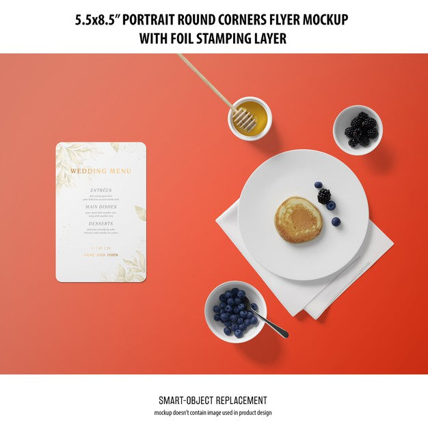 5.5X8.5'' Portrait Flyer Mockup Psd