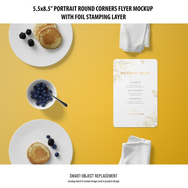 5.5X8.5'' Portrait Flyer Mockup Psd