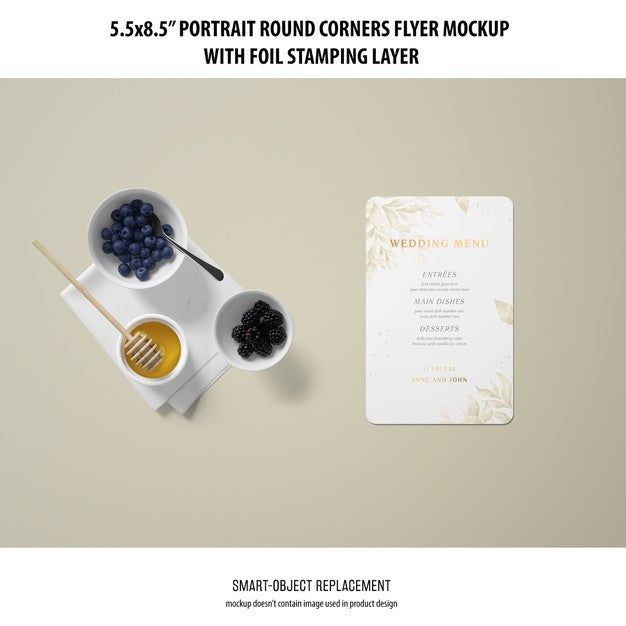 5.5X8.5'' Portrait Flyer Mockup Psd