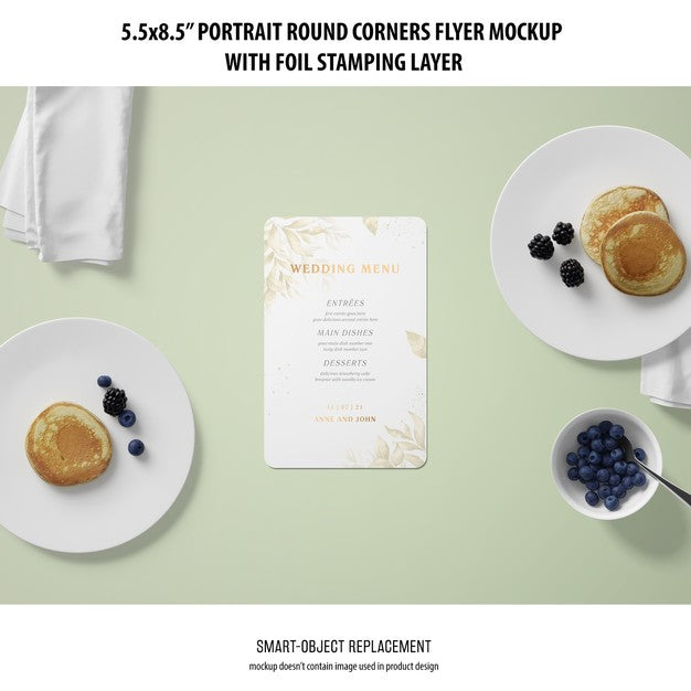 5.5X8.5'' Portrait Flyer Mockup Psd