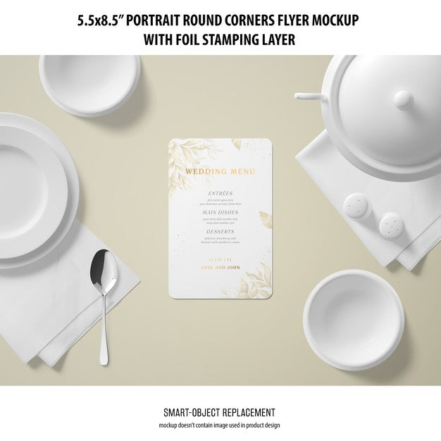 5.5X8.5'' Portrait Flyer Mockup Psd