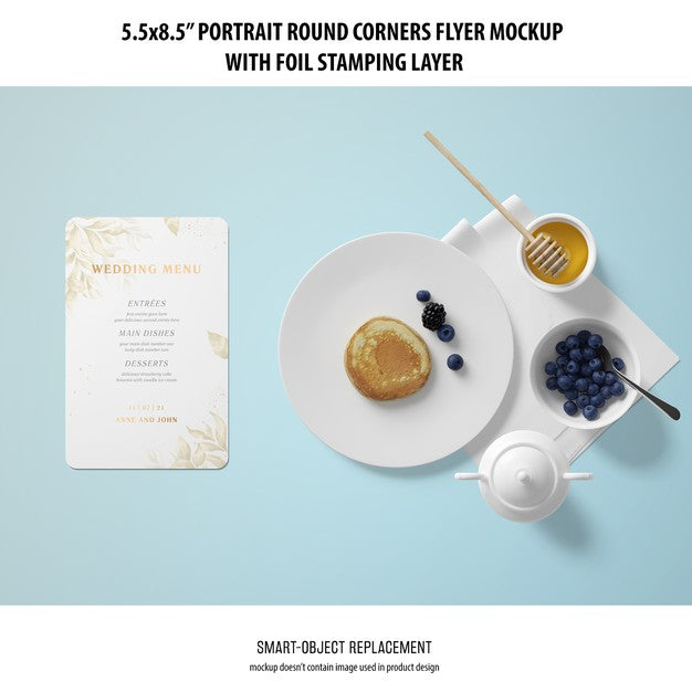 5.5X8.5'' Portrait Flyer Mockup Psd