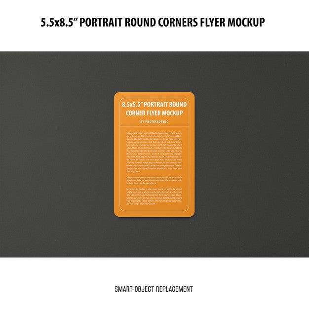 5.5X8.5'' Portrait Flyer Mockup Psd