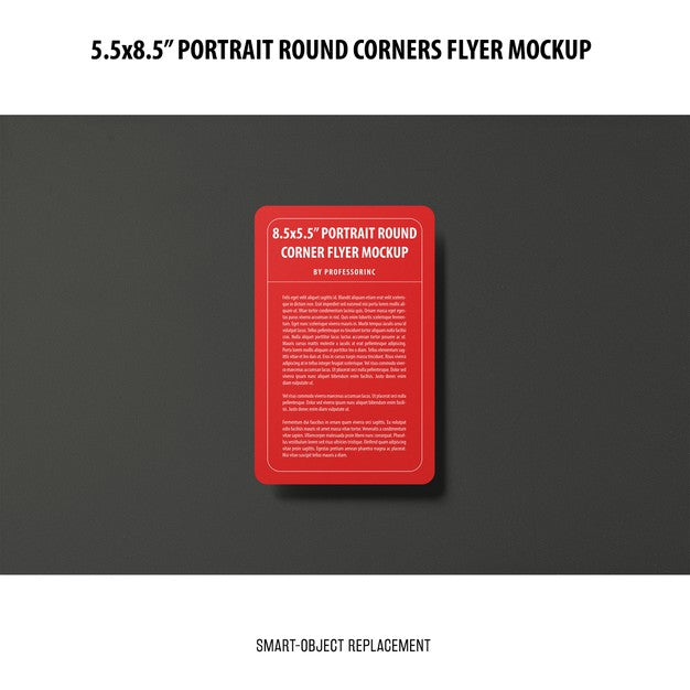 5.5X8.5'' Portrait Flyer Mockup Psd