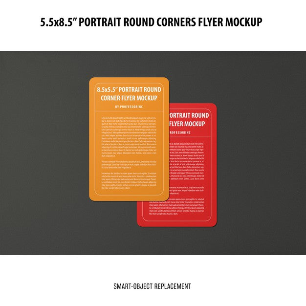 5.5X8.5'' Portrait Flyer Mockup Psd