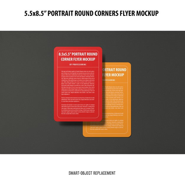 5.5X8.5'' Portrait Flyer Mockup Psd